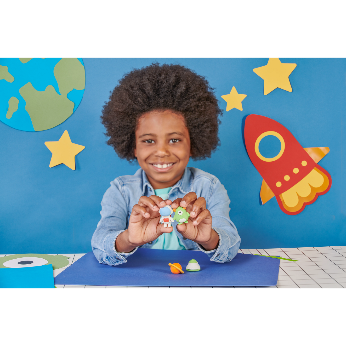 Outta This World-Scented Puzzle Eraser-Set of 5