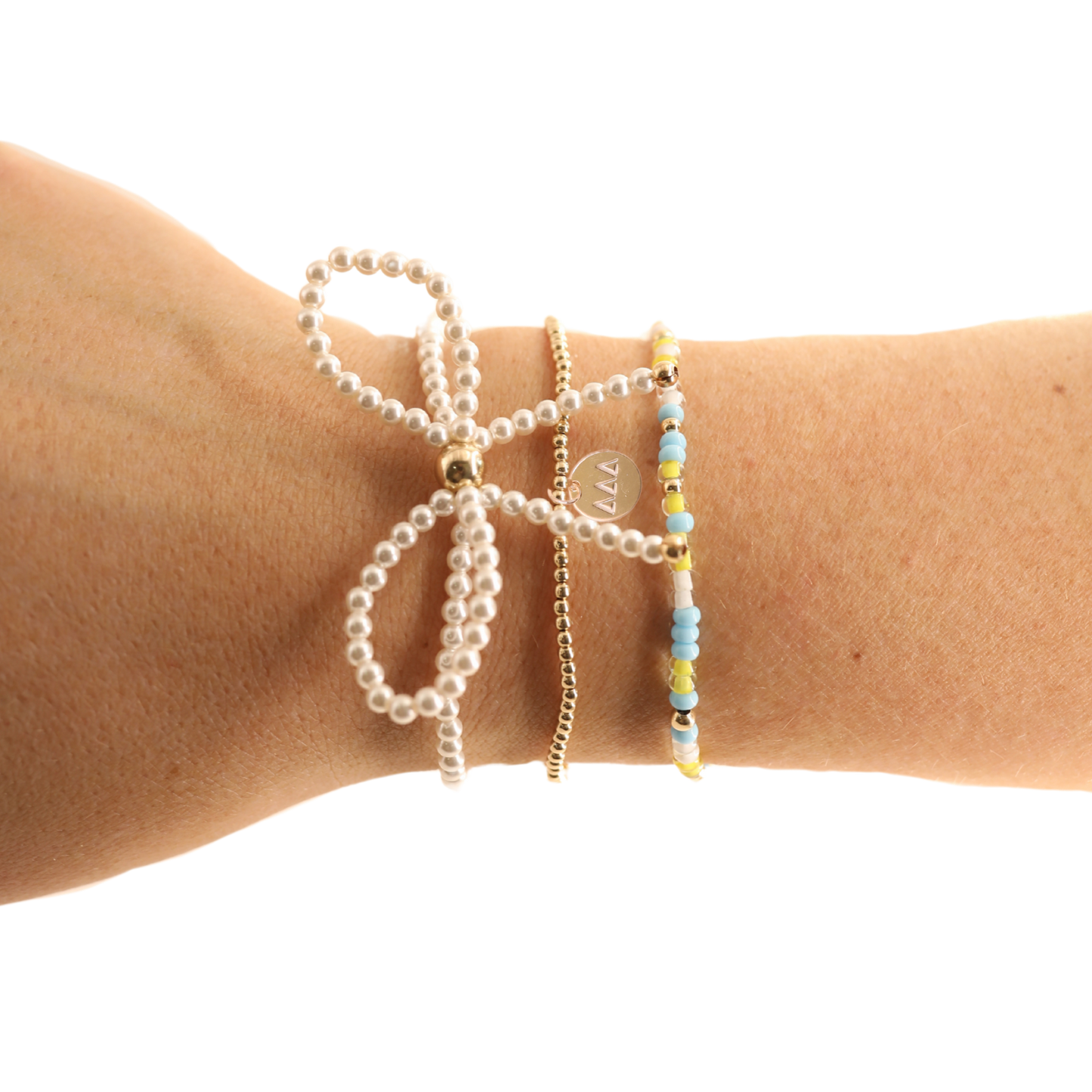 Beaded Blondes - Tri Delta Charm Bracelet: Standard 6.75 inch