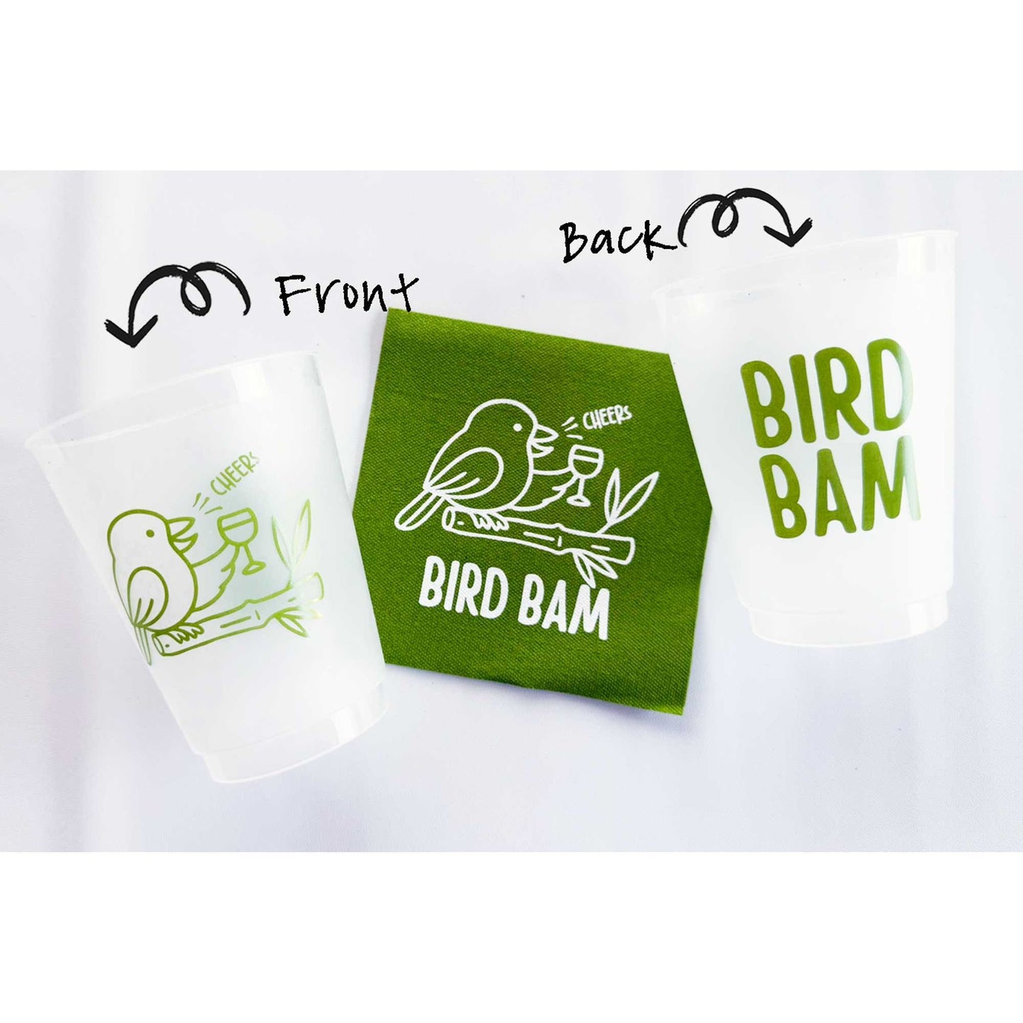 Two Funny Girls - Mahjong - Bird Bam Frosted Cup (8 ct bag)