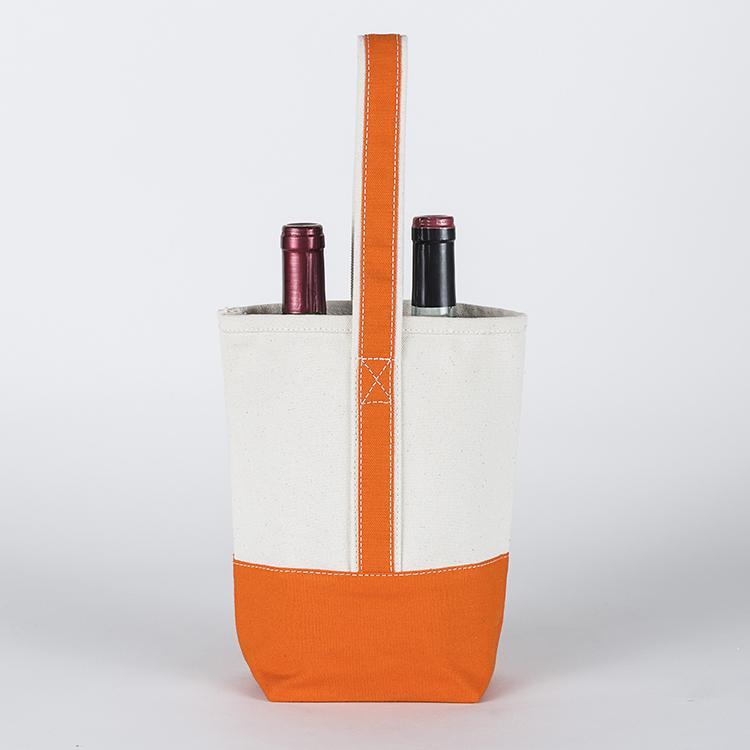 ShoreBags - 2- Bottle Canvas Wine Gift Host Bag: Maroon