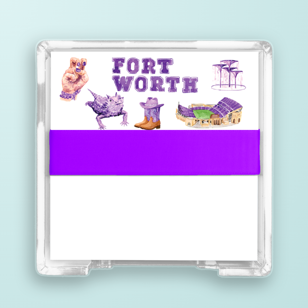 Fort Worth Notepad with Acrylic Holder