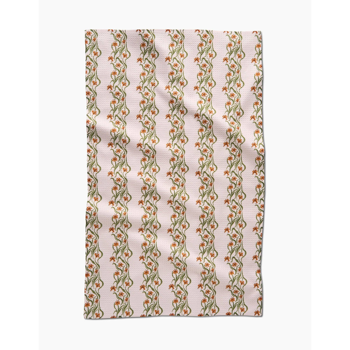 Floral Fall Stripe Tea Towel
