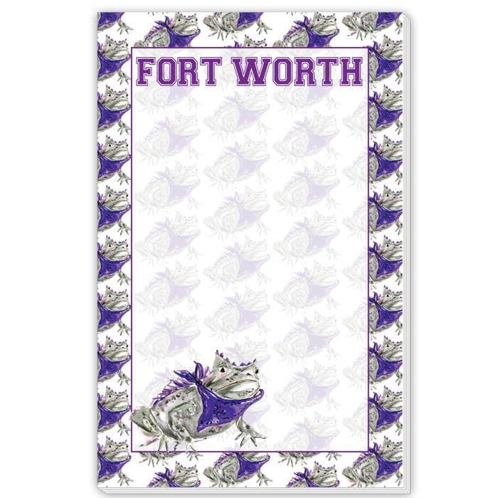 Fort Worth Purple Horned Frog Large Notepad