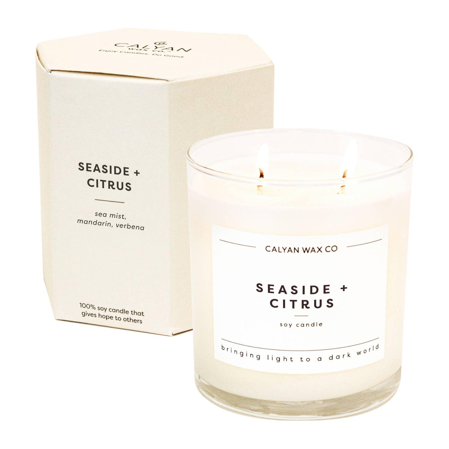 Seaside + Citrus Glass Tumbler Soy Candle