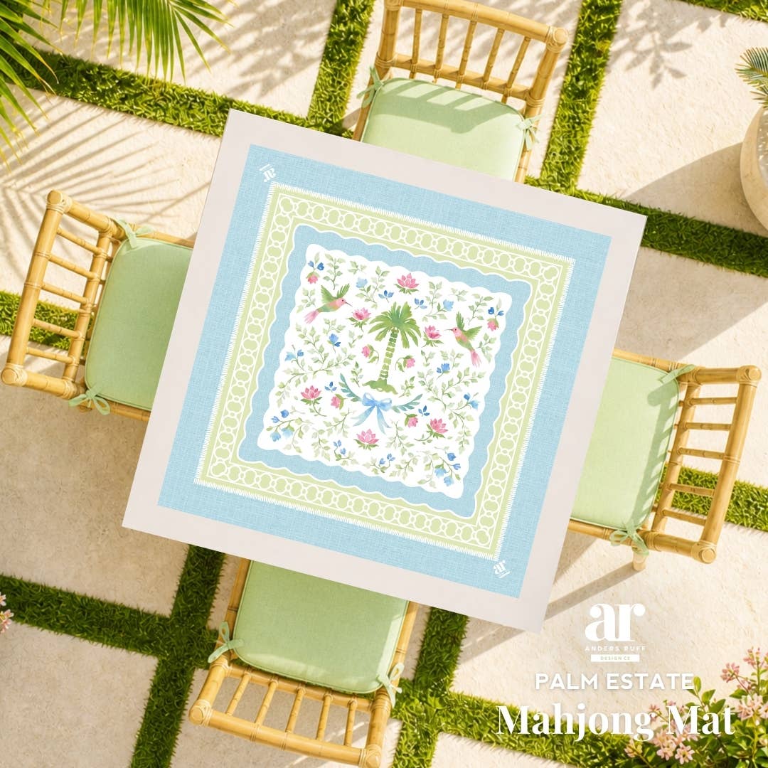 Anders Ruff Design Co. - Neoprene Palm Estate Mahjong Mat | Garden Tropical