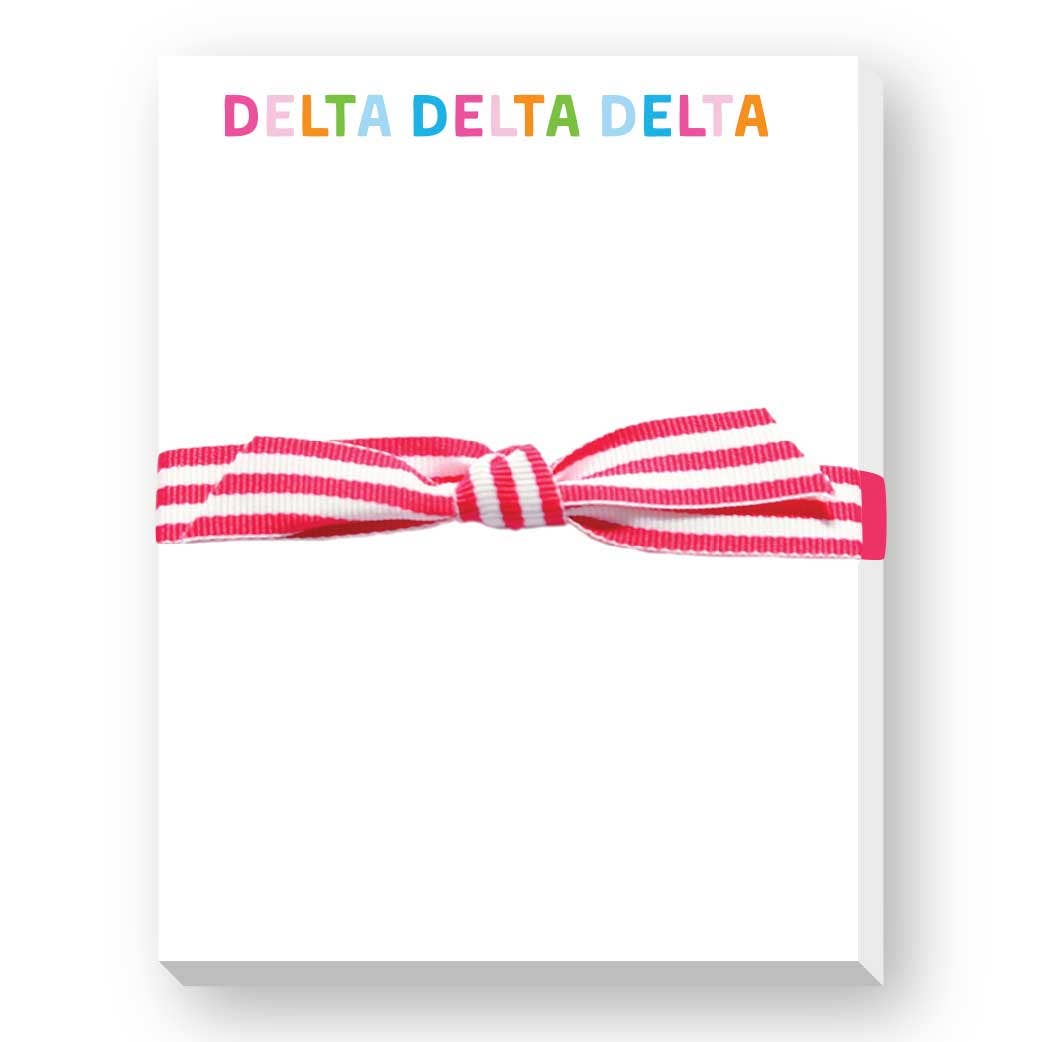 Donovan Designs - SORORITY GREEK RAINBOW MINI NOTEPAD: ALPHA DELTA PI