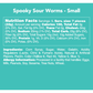 Spooky Sour Worms Candy