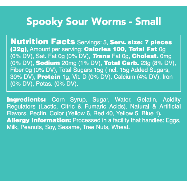 Spooky Sour Worms Candy