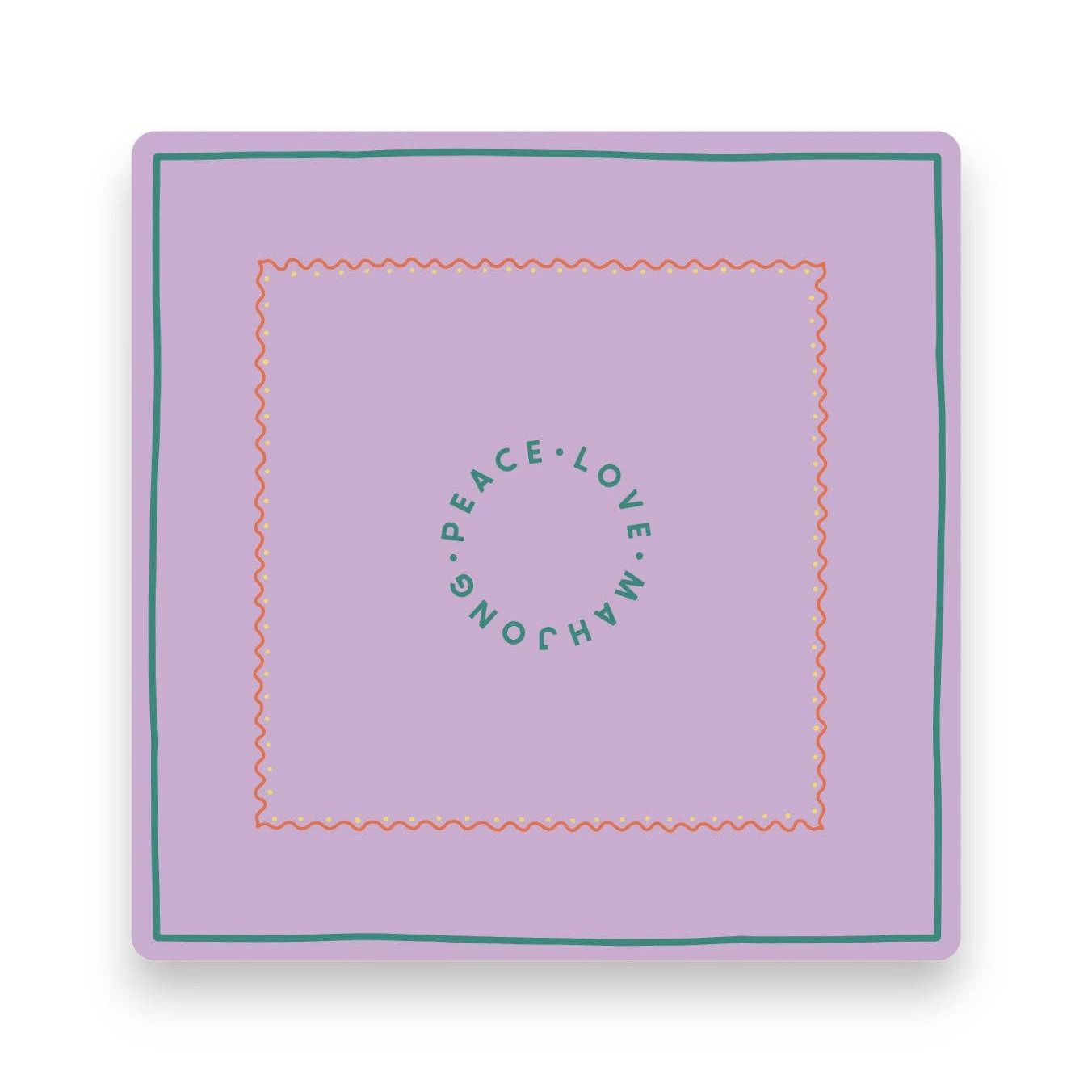 Peace Love Mahjong - Mahjong Mats - Borders: Borders - Lavender Haze