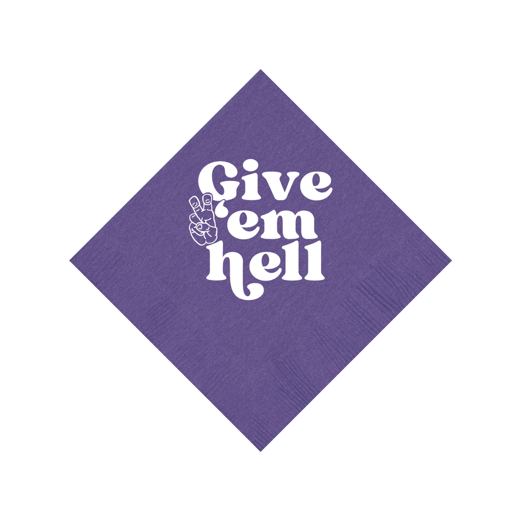Victory Lap - TCU Cocktail Napkins - Purple