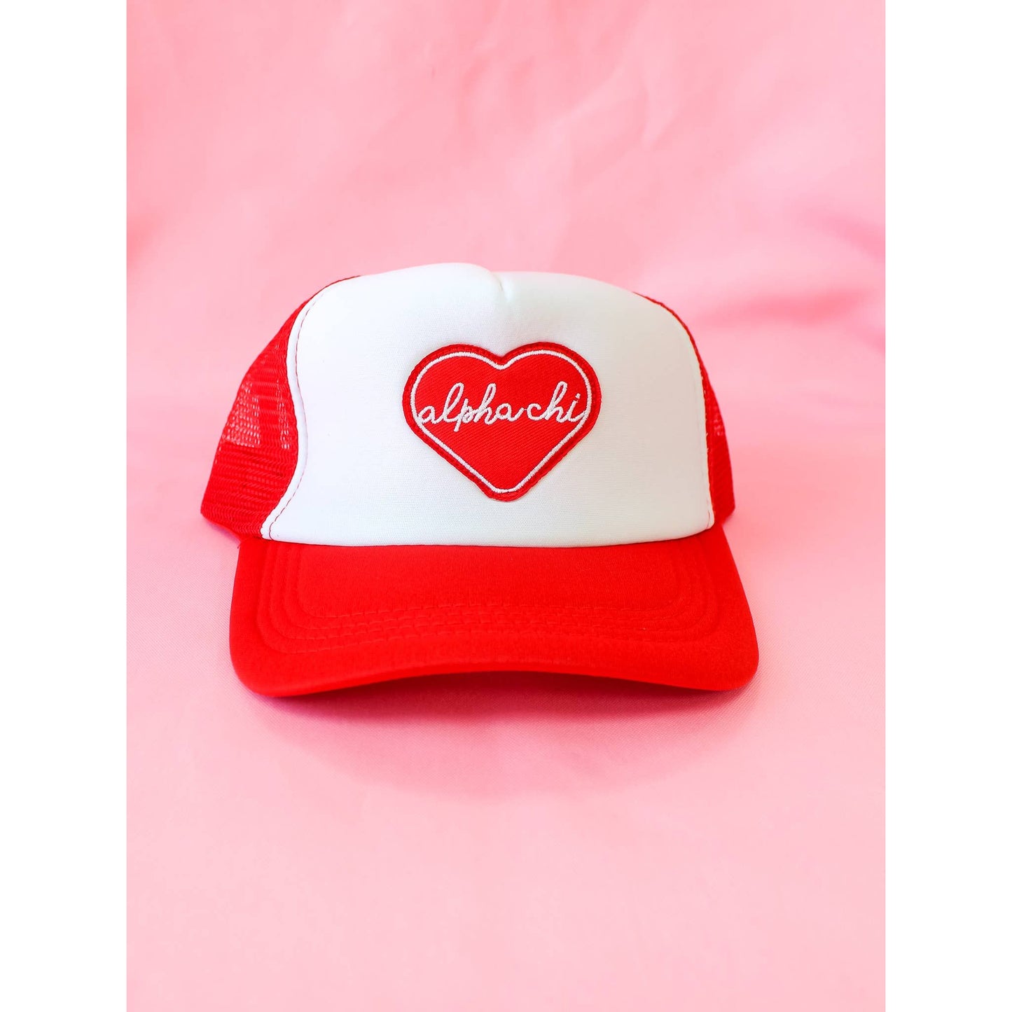 ALPHA CHI OMEGA Sorority Heart Trucker Hat