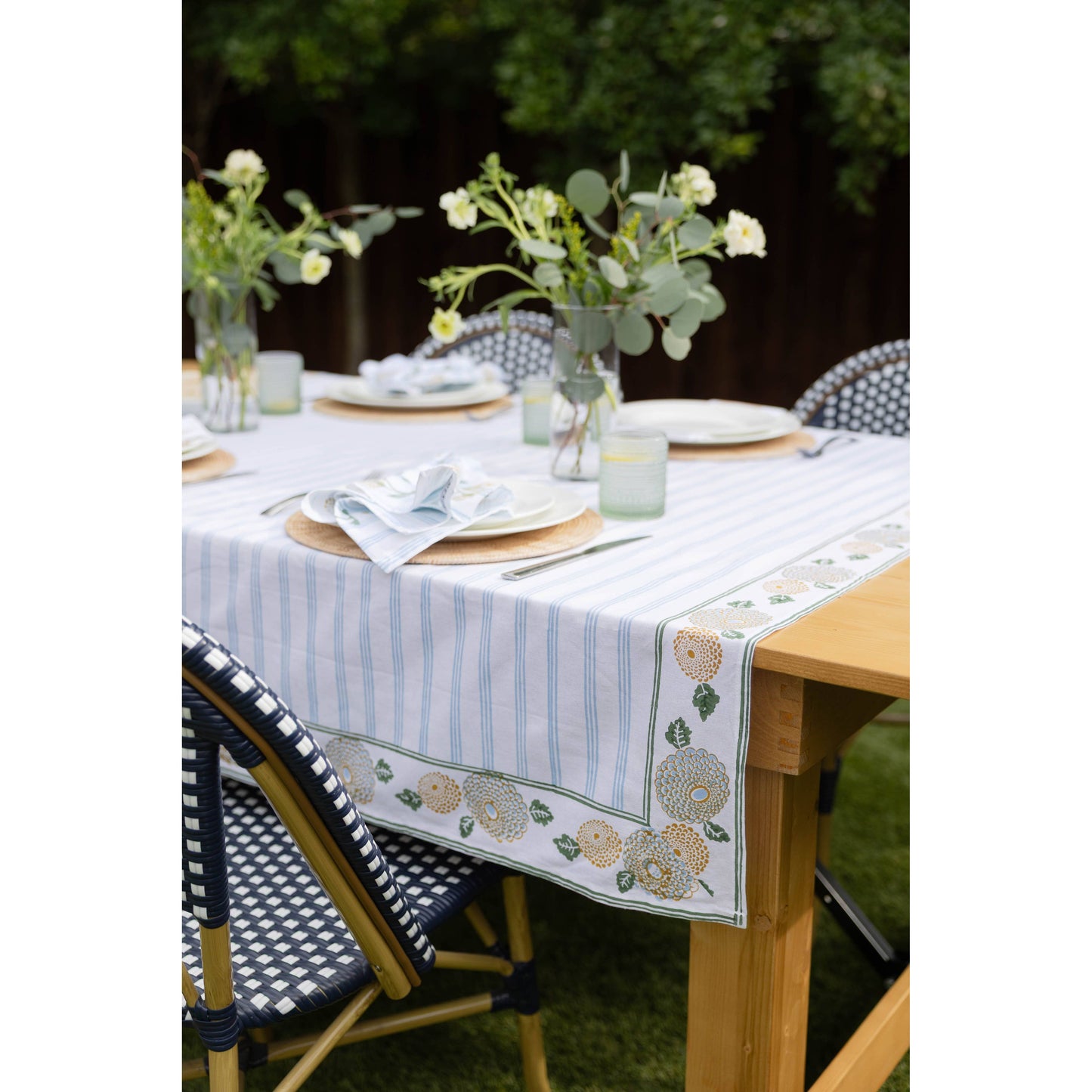 Mended - Table Throw - Marigold - Uniform Blue, Sage & Mustard