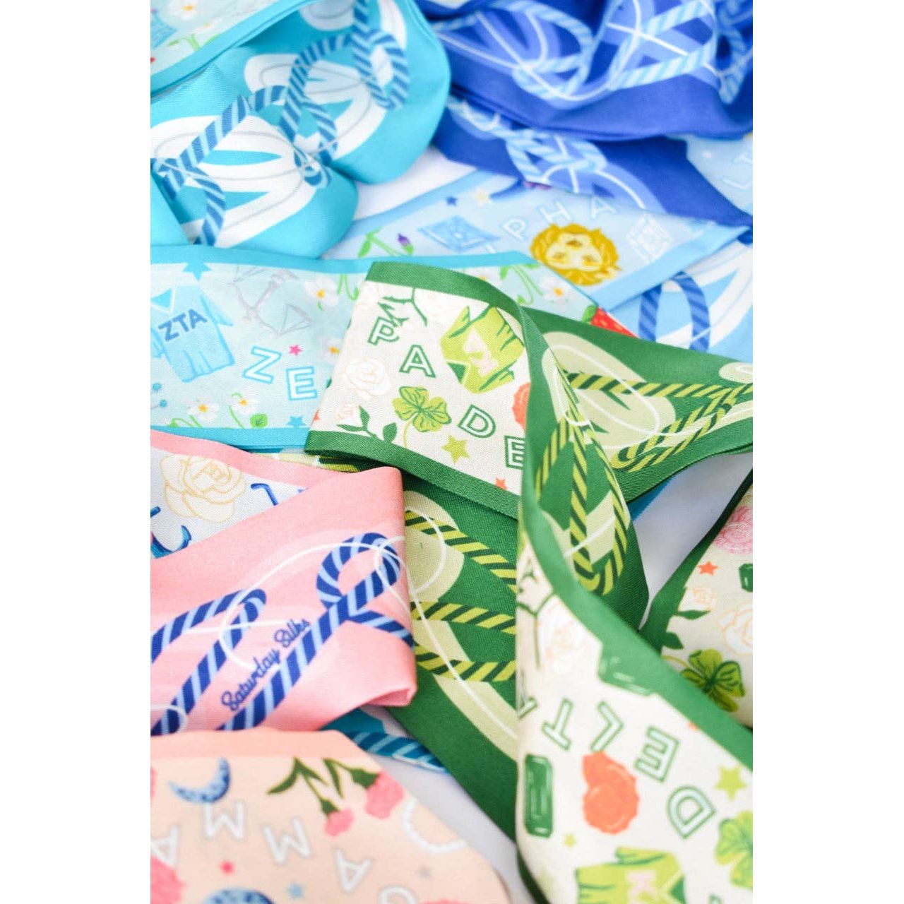 Saturday Silks - Kappa Delta Skinny Scarf