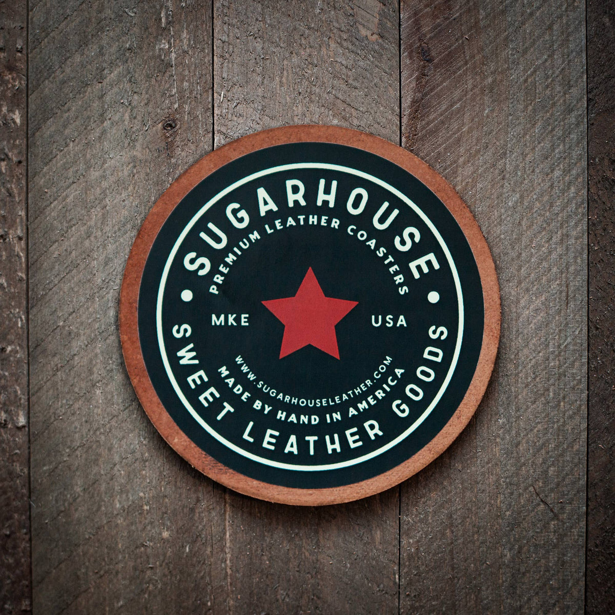 Texas Football Leather Coaster