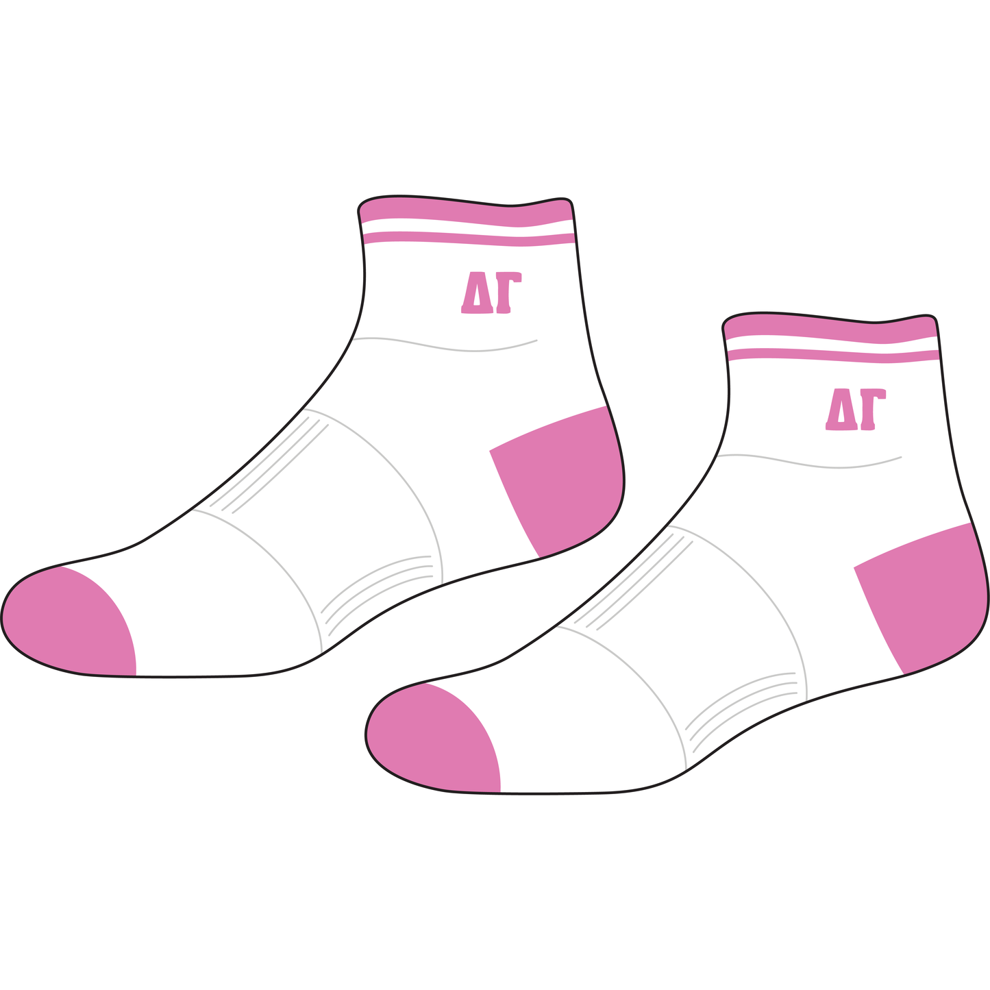 Delta Gamma Quarter Socks