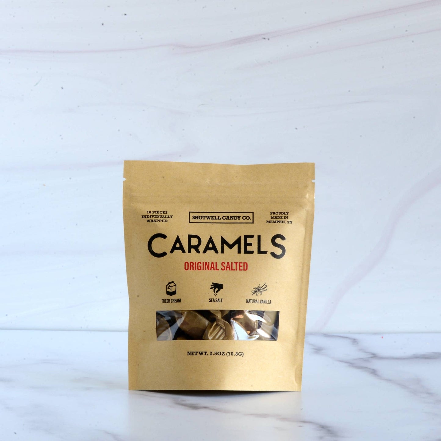 Shotwell Candy Co. - Hand Crafted Salted Caramel: 16-Piece Box