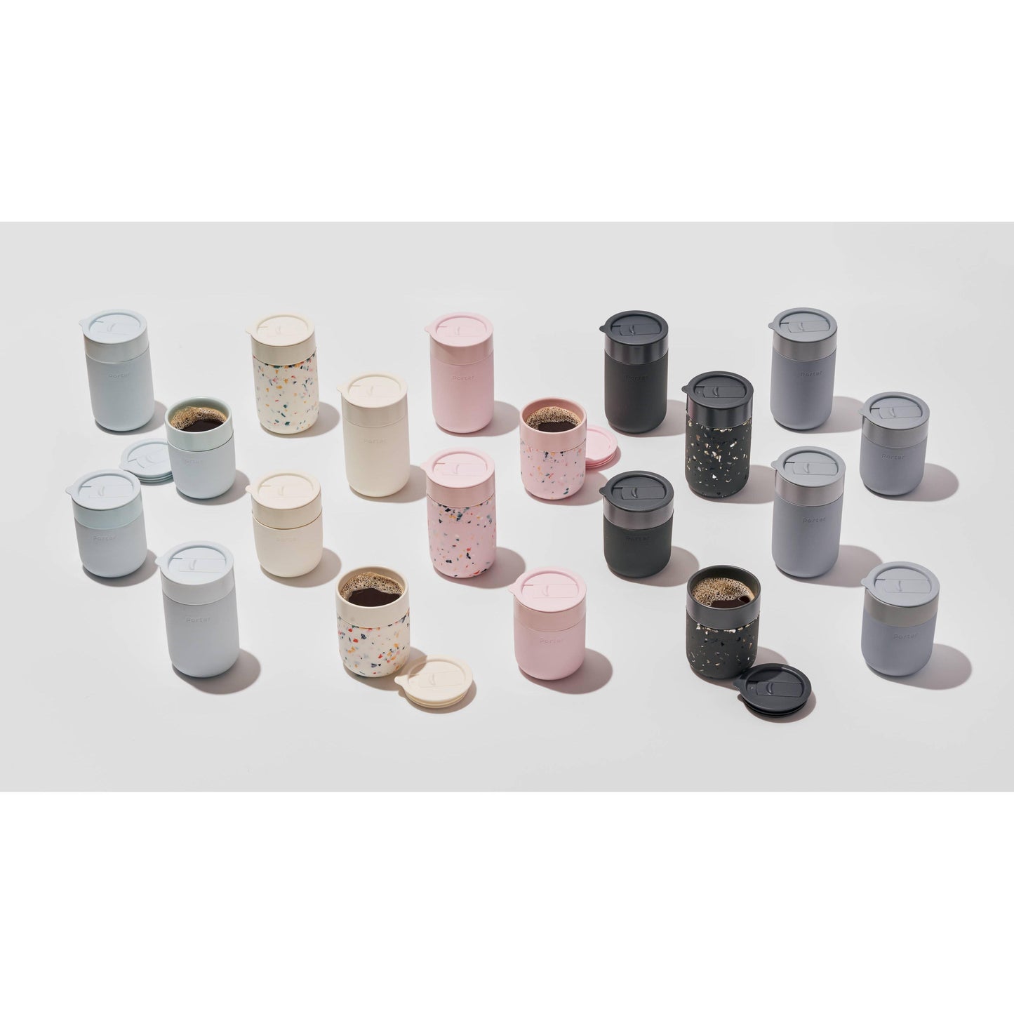 W&P - Ceramic Reusable Coffee Mug 16oz: Terrazzo Blush