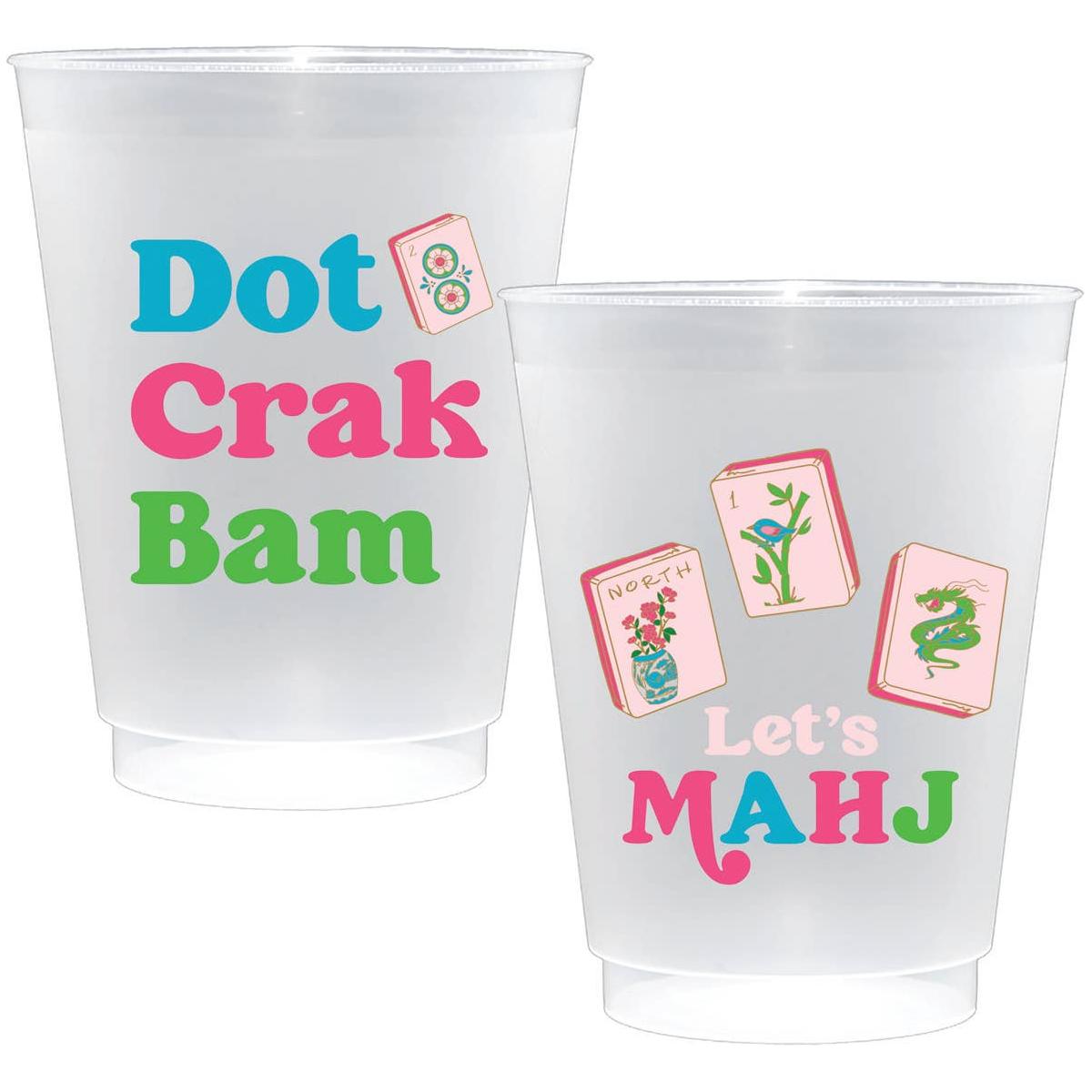 Mahjong Shatterproof Frost Flex Cups (set of 10)