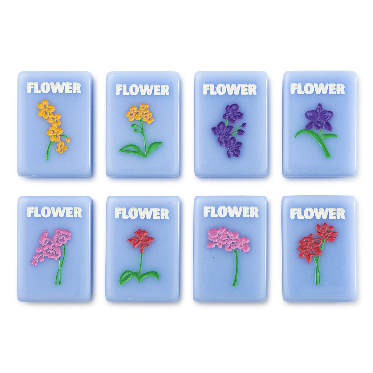 Amahj Line - Signature Engraved Tile Set- Blue