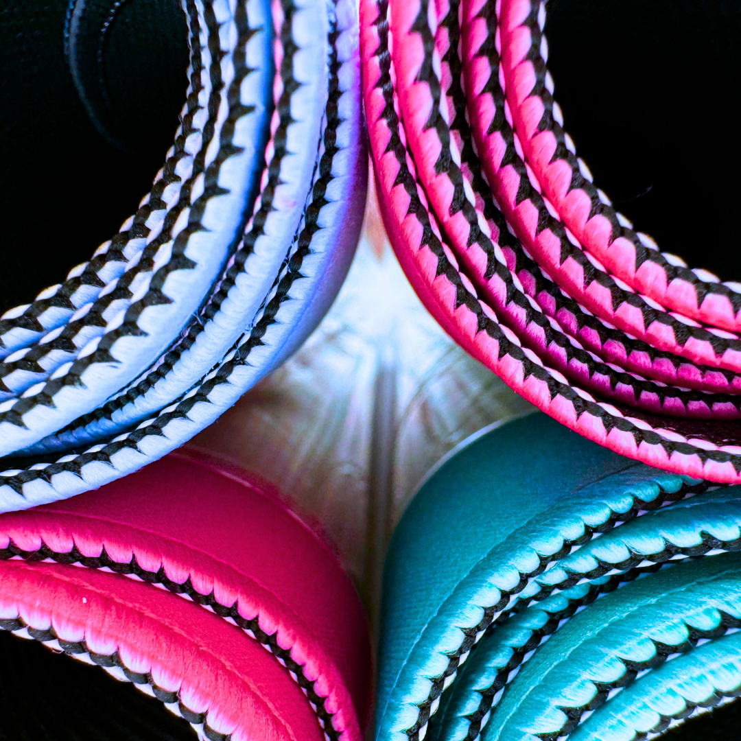 My Fair Mahjong -Pink Center- Blue Scallop Mahjong Mat