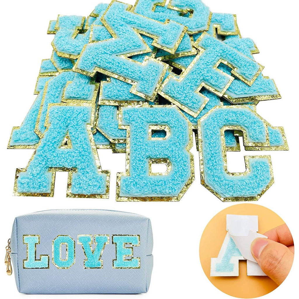 White Self Adhesive Chenille Letters Patches: White / O