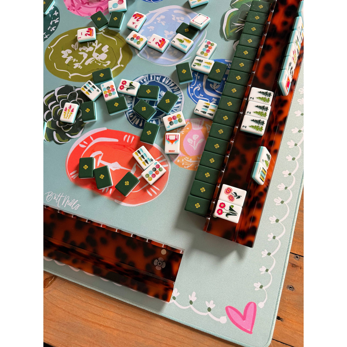 Britt Mills Design - Neoprene Mahjong Mats : Willow