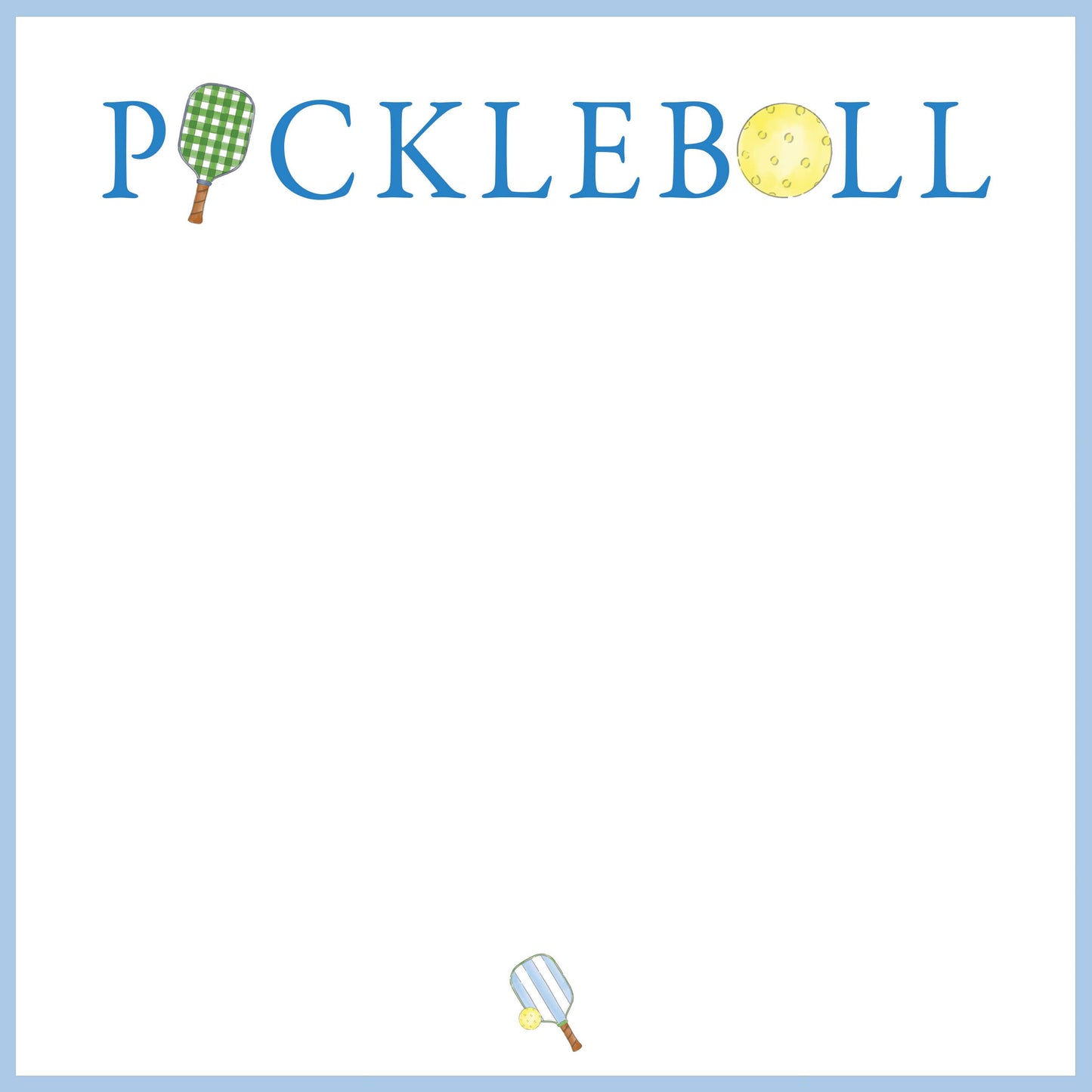Preppy Pickleball Slab Notepad