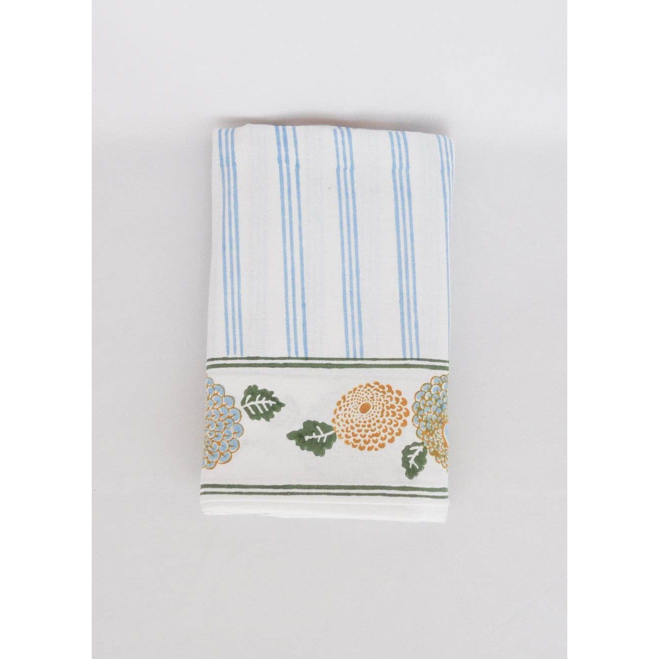 Mended - Table Throw - Marigold - Uniform Blue, Sage & Mustard