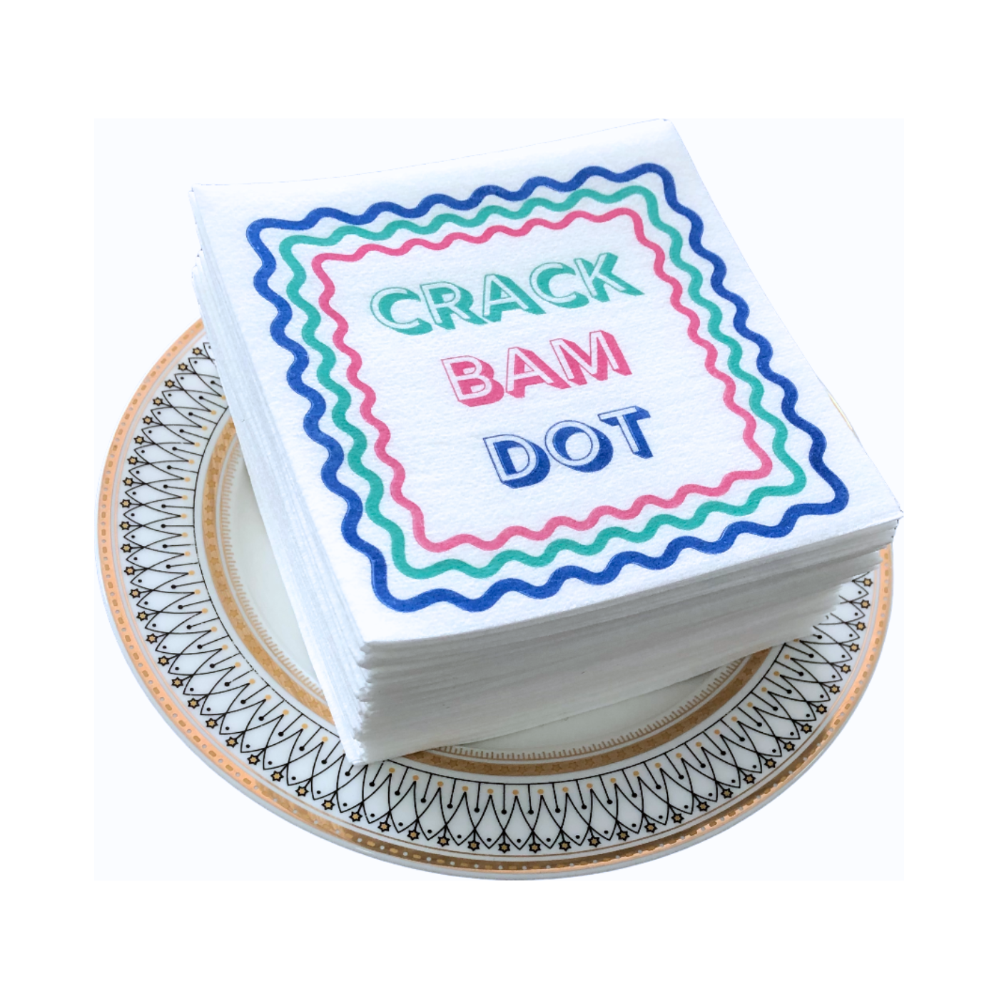 My Fair Mahjong -  Crack Bam Dot Mahjong Napkins - 50-Pack | 5'' x 5'' folded