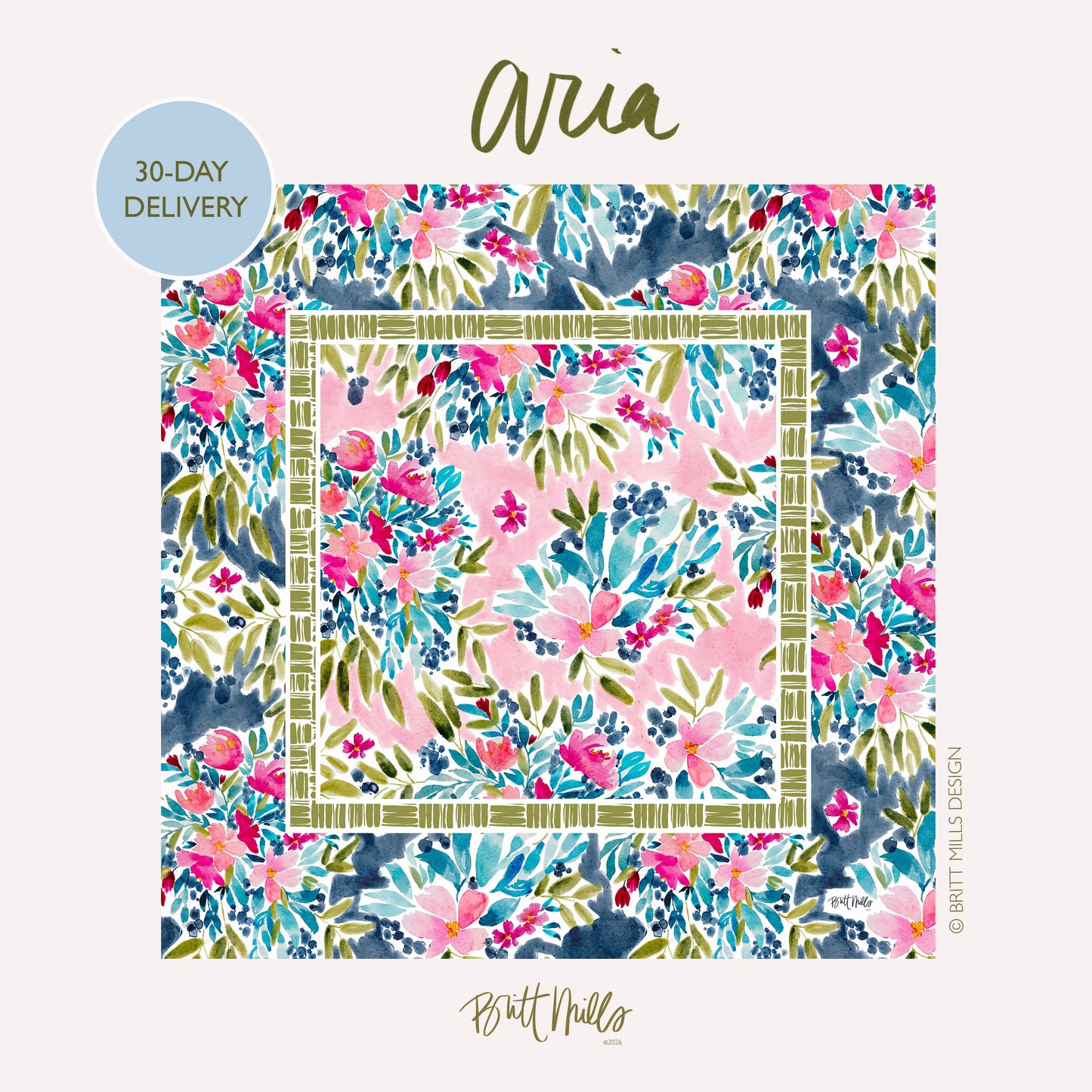 Britt Mills Design - Mahjong Mats (Non-Neoprene): Aria
