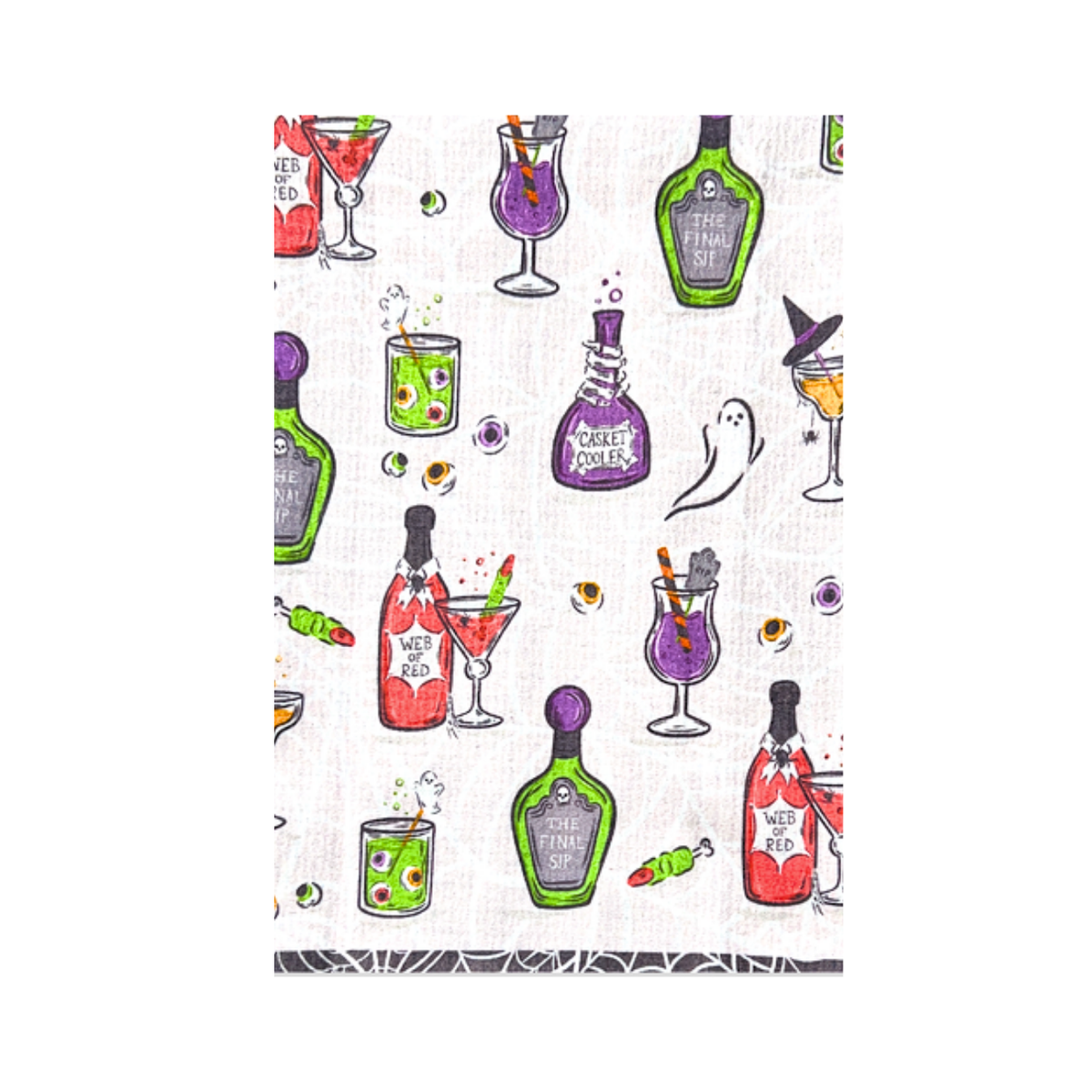 Spooky Cocktail Double-Sided Tea Towel