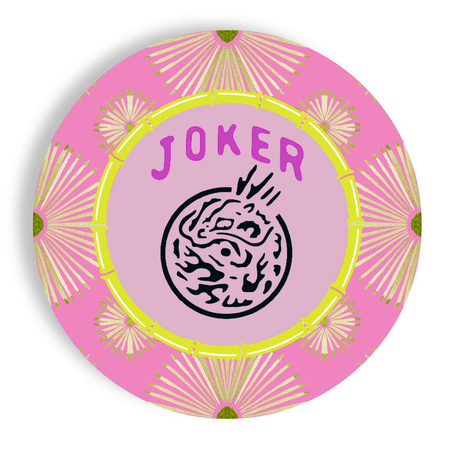 Fabuplates - Mahjong Psych Joker 24ct 7" Dessert Paper Plates