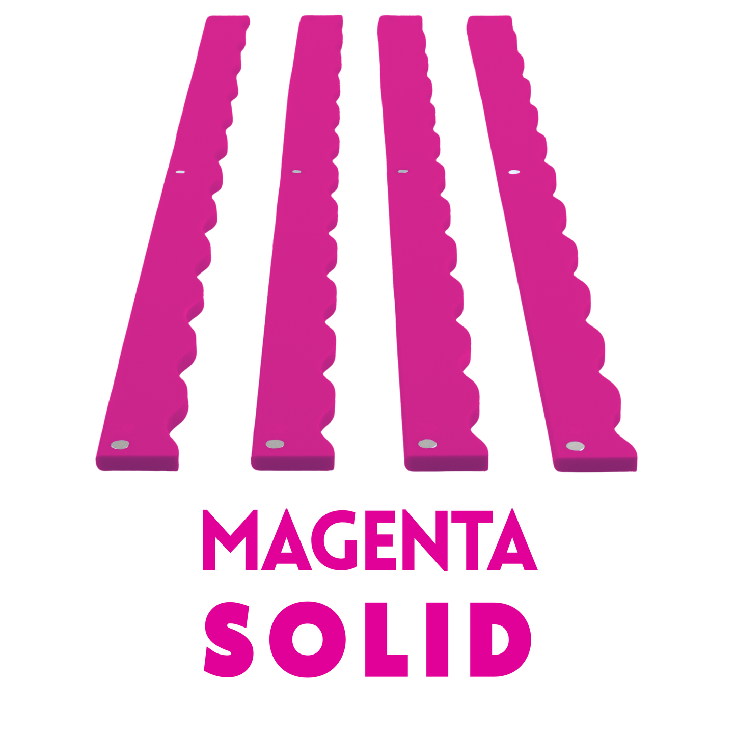 My Fair Mahjong - MAHJONG RACK PUSHER ADD ON-MAGNETIC | Premium Acrylic Set(4): Solid-Wavy-Magenta