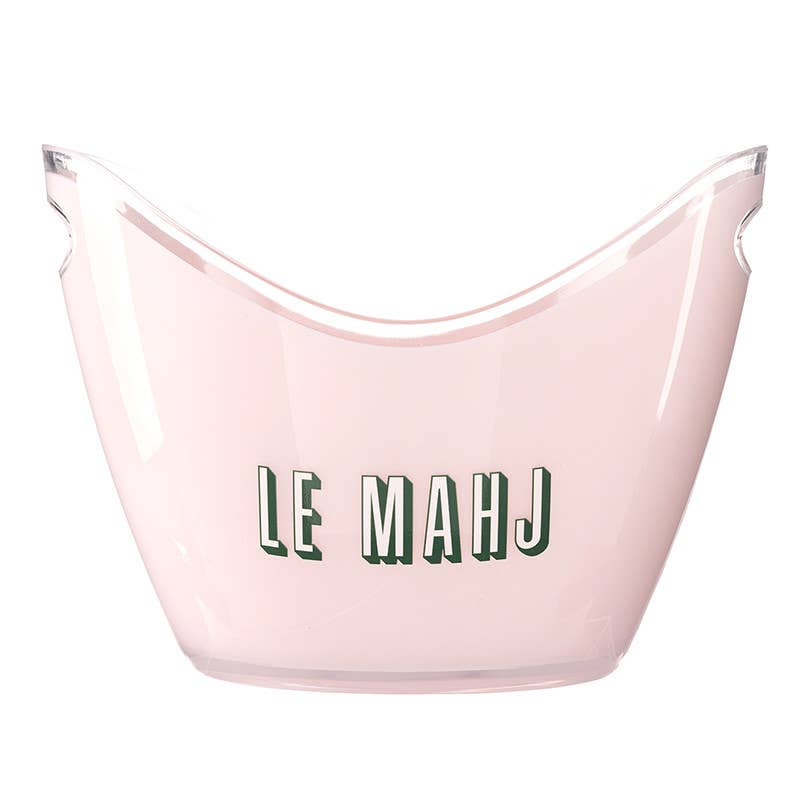 Mahj Acrylic Champagne Bucket - Le Mahj: 10.75" L x 8" W x 8" H