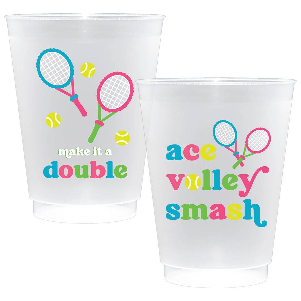 Make it a Double Tennis Shatterproof Plastic Cups (10)