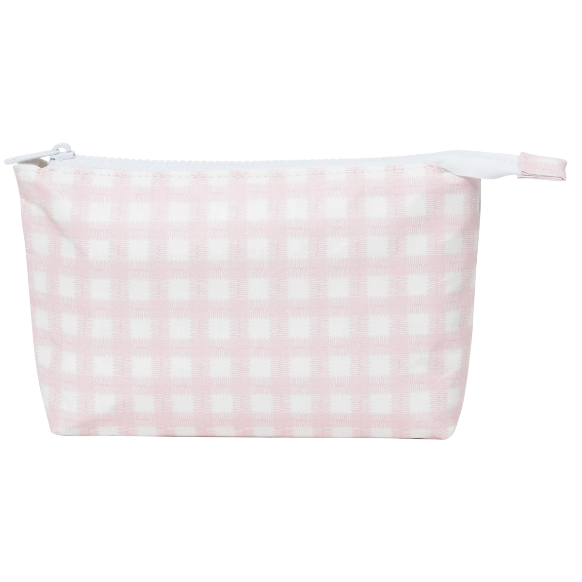 Small Tyvek® Zipper Pouch | Orange Plaid