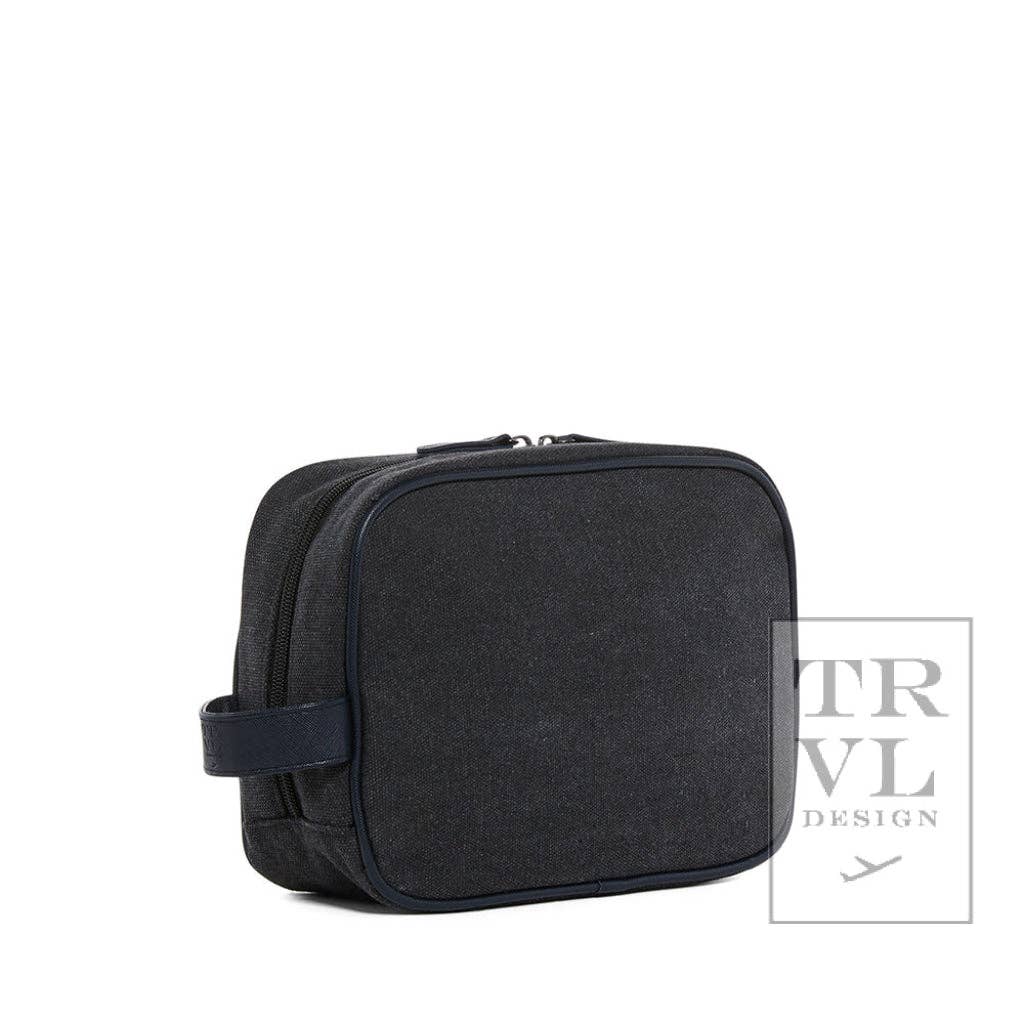 TRVL Design - Men's Kit Case - Toiletry Bag Coated Canvas Indigo