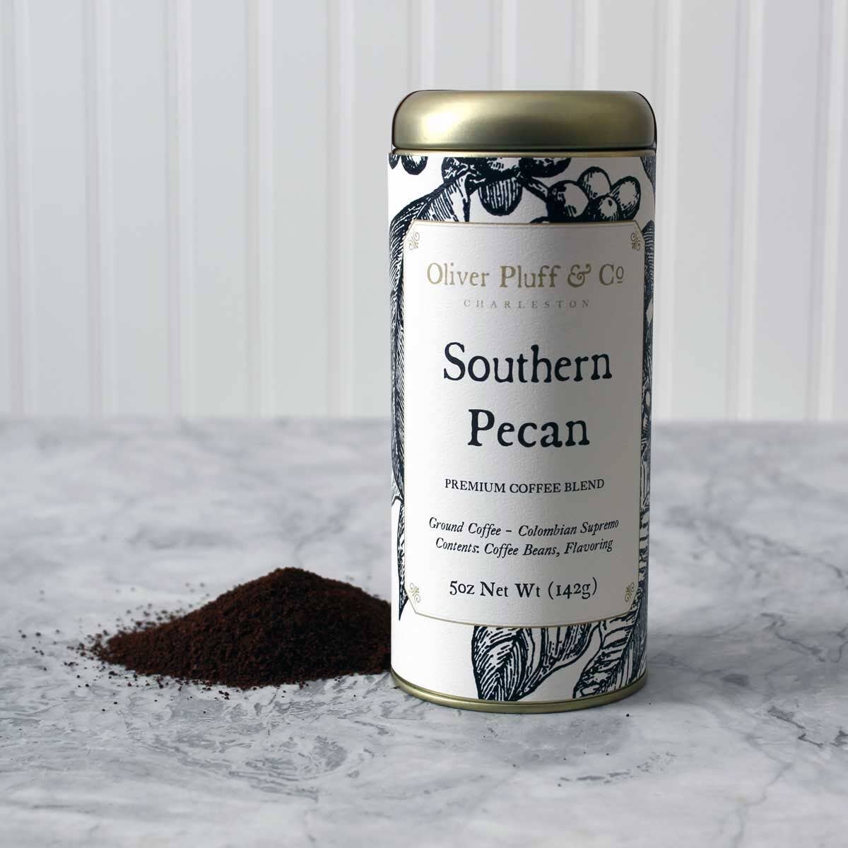 Oliver Pluff & Company - Southern Pecan Ground Coffee - Signature Coffee Tin