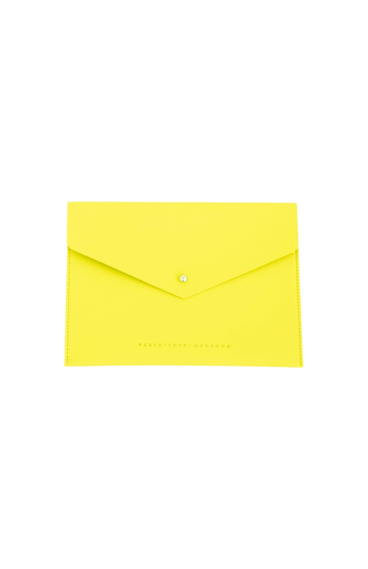 Peace Love Mahjong - Card Clutch: Hunter Green