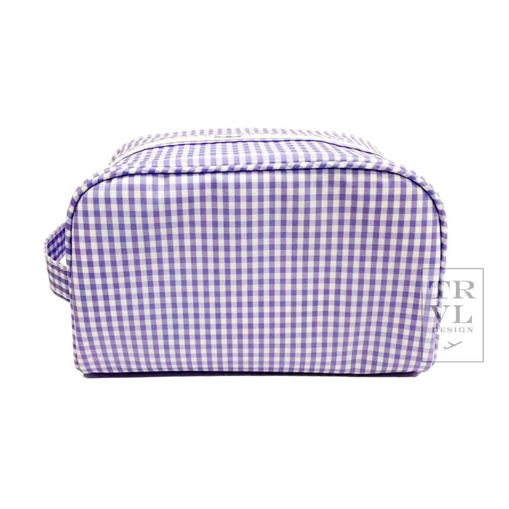 TRVL Design - Stowaway - Toiletry Bag Gingham Lilac: Gingham Lilac