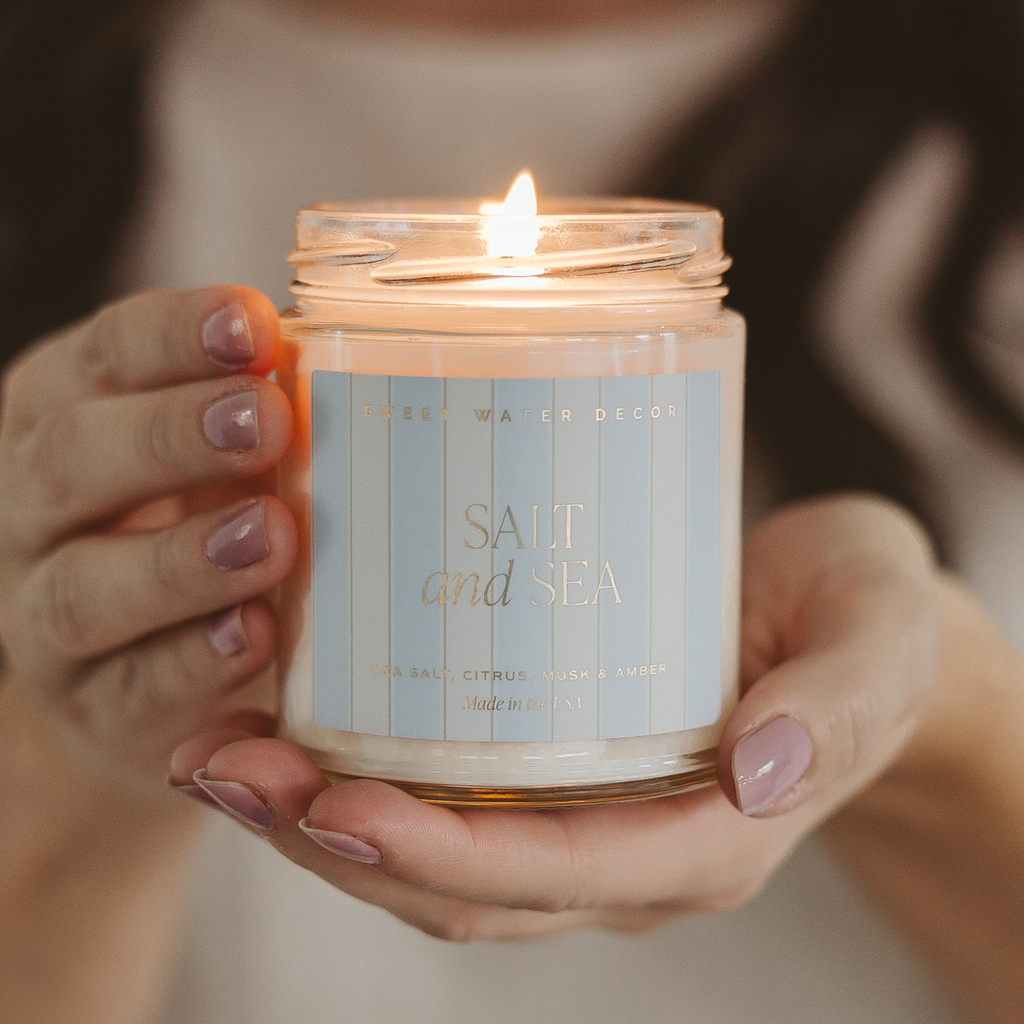 Salt and Sea 9 oz Soy Candle - Home Decor & Gifts