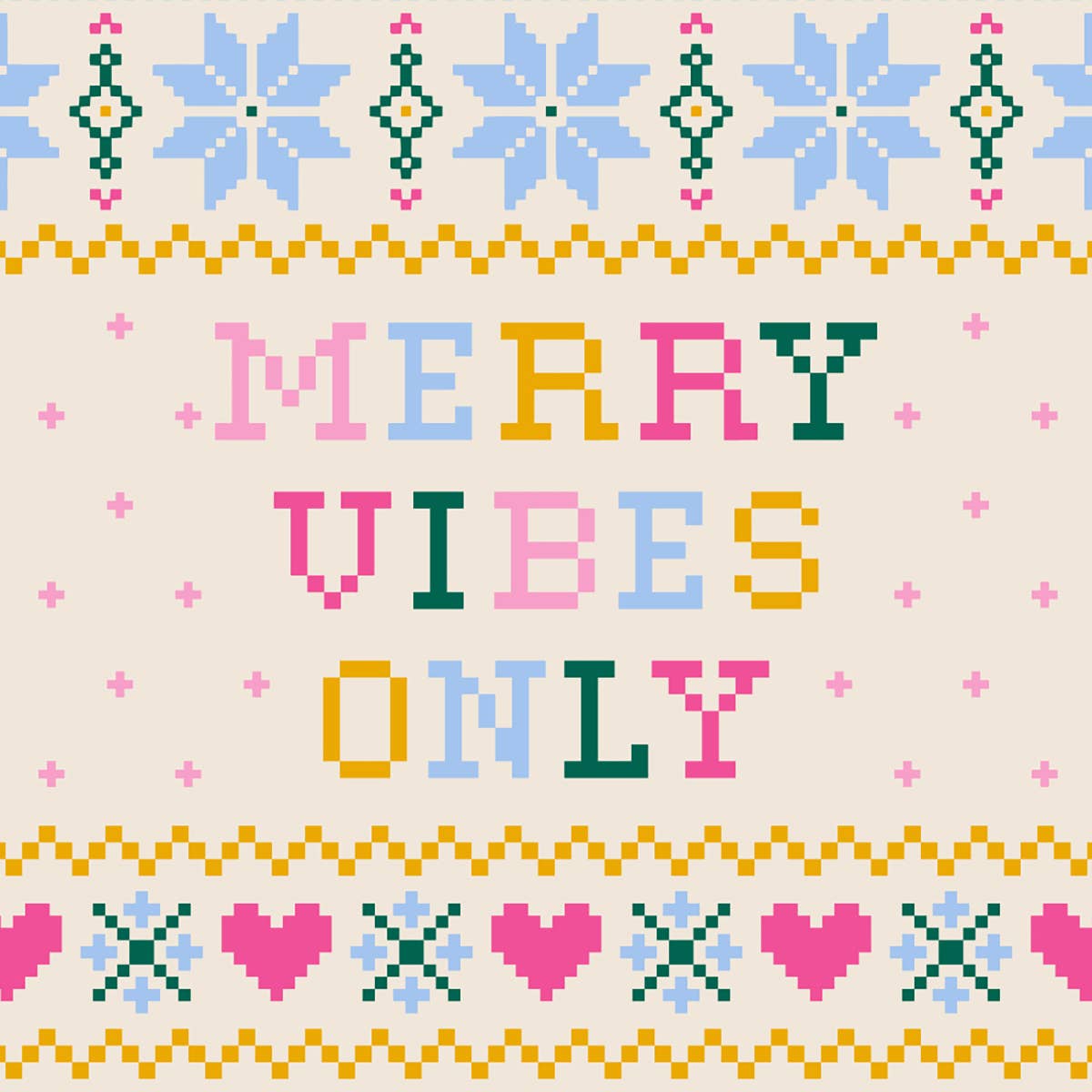 Merry Vibes Only | Holiday Cocktail Napkins