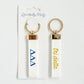 Gracefully Made Art - Delta Delta Delta Embroidered Keychain, Sorority