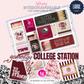 GAMEDAY COLLEGE STATION insert set | 11x17
