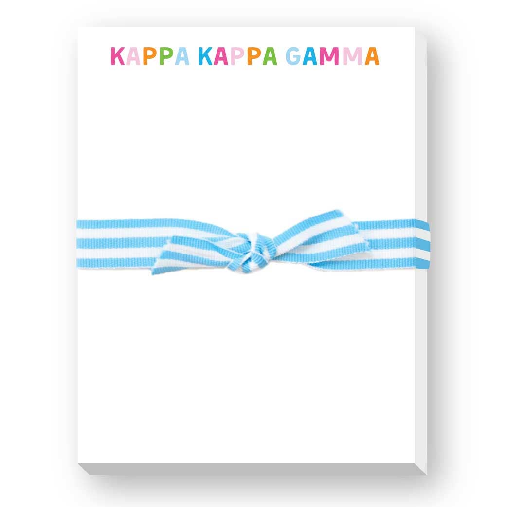 Donovan Designs - SORORITY GREEK RAINBOW MINI NOTEPAD: ALPHA CHI OMEGA