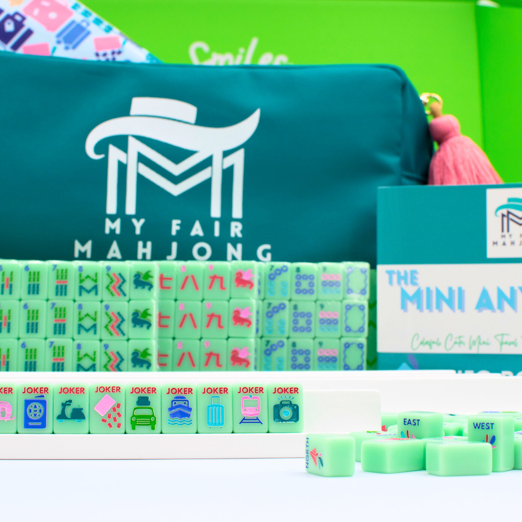 LIMITED TIME SALE - My Fair Mahjong - MINI TRAVEL MAHJONG  |  Mini Anywhere Series  |  Green