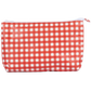 Medium Tyvek® Zipper Pouch | Red Gingham