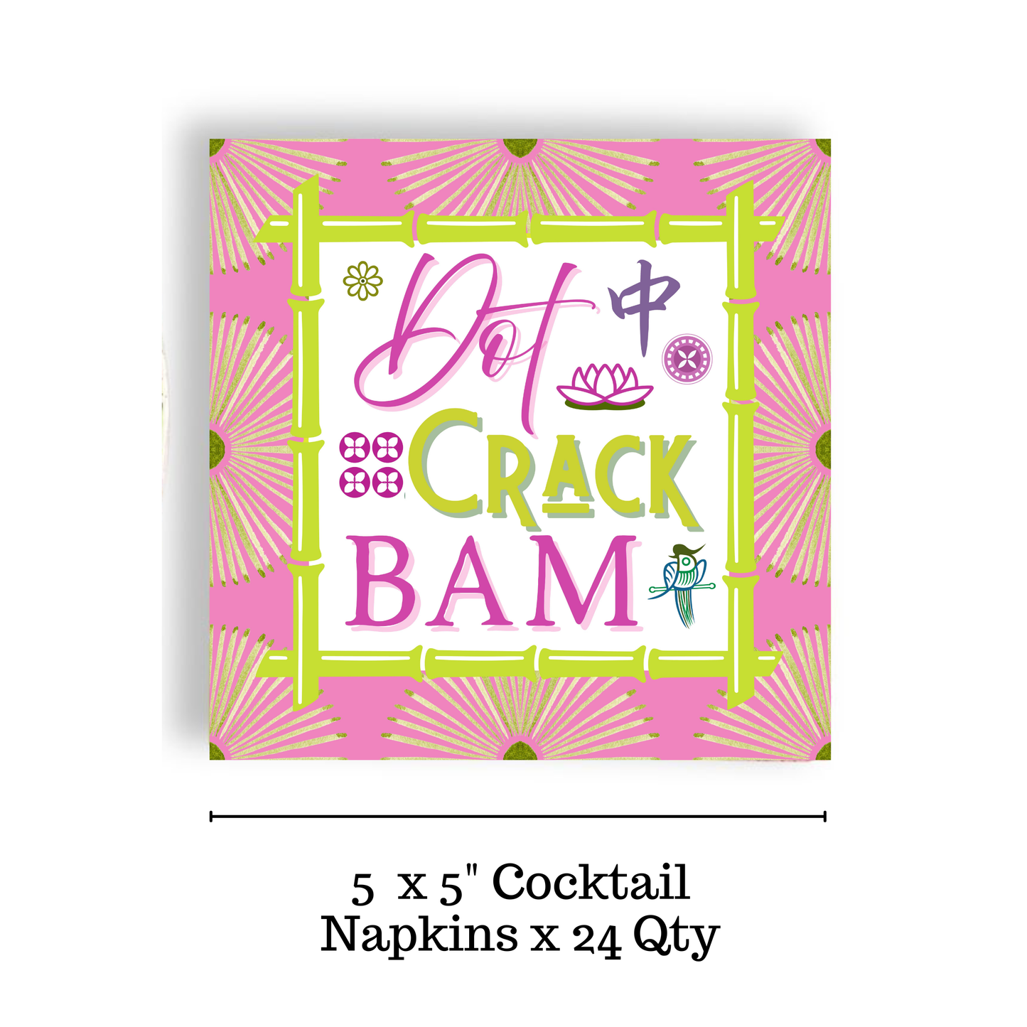 Fabuplates - Mahjong Psychedelic 24ct Cocktail Napkin Separates (3ply)