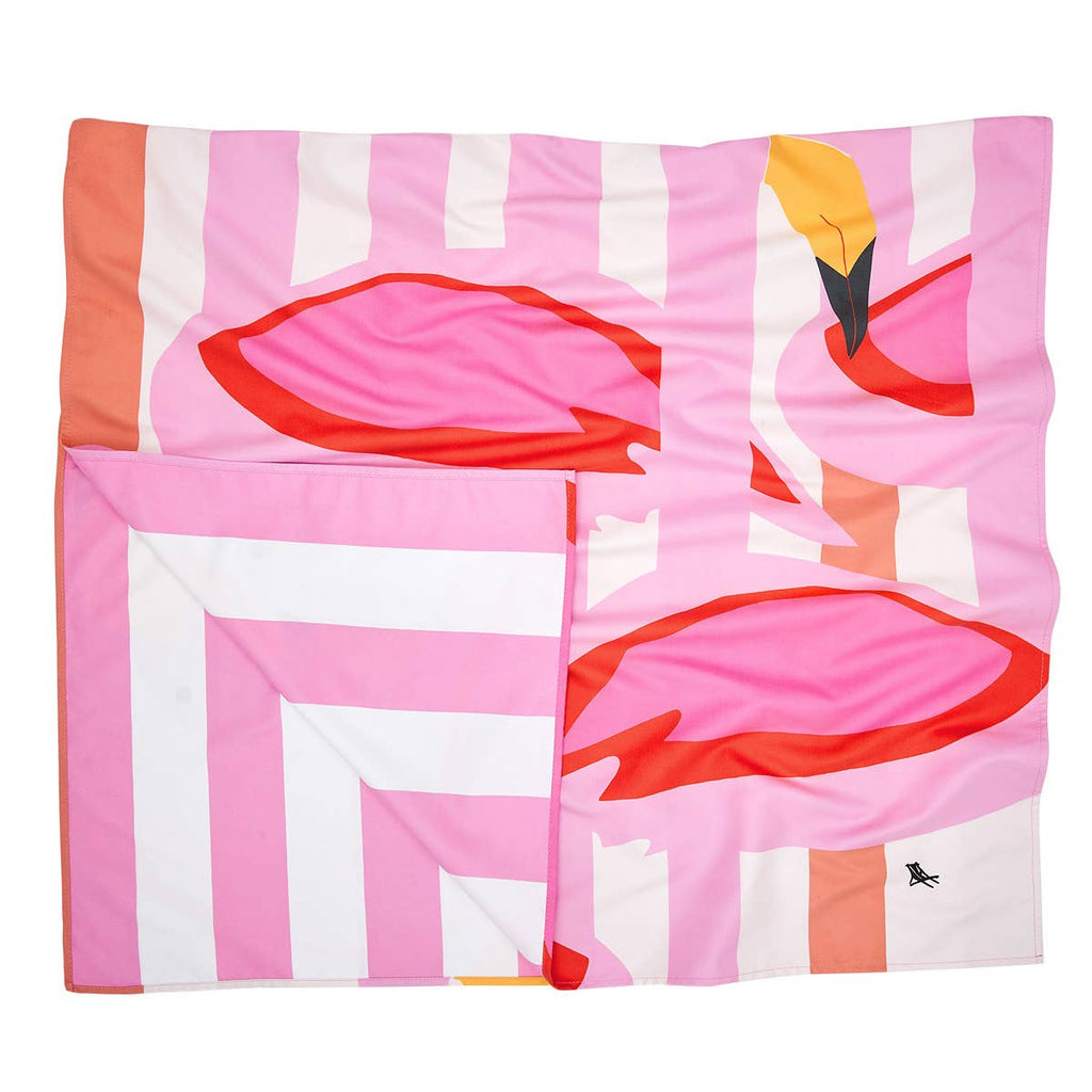Dock & Bay Quick Dry Towels - Kids - Flamboyant Flamingos: Medium (51x27")