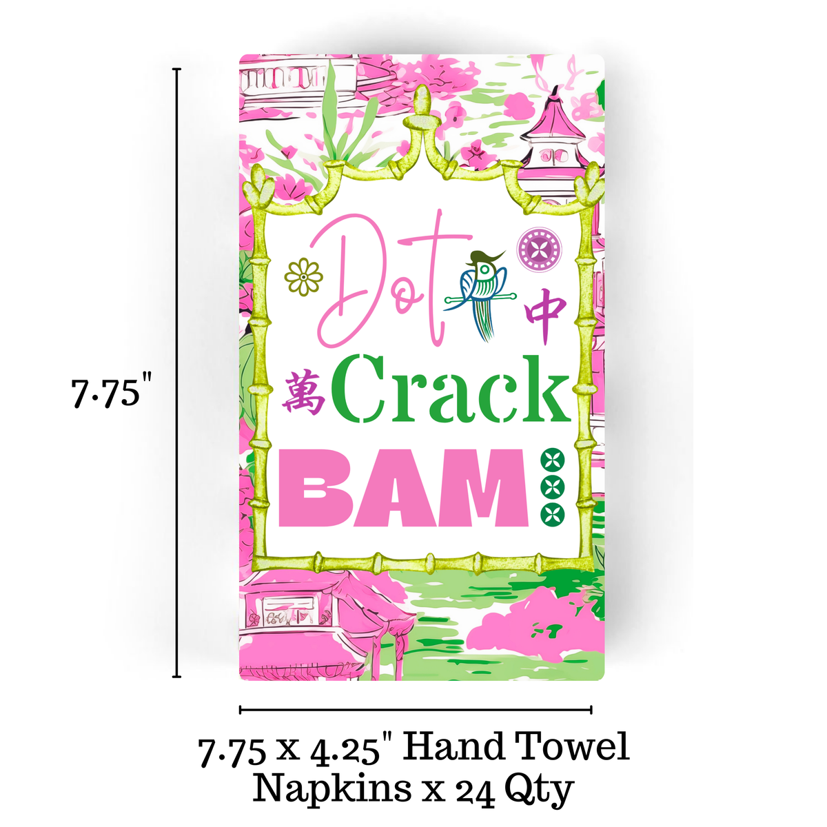 Dot Crack Bam | Mahjong Guest Napkin